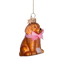 Vondels kerstbal labradoodle - blond