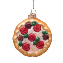 Vondels kerstbal pizza - veelkleurig