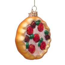 Vondels kerstbal pizza - veelkleurig