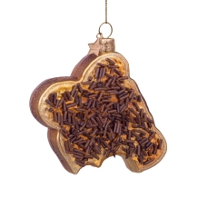 christmas ornament sandwich with chocolate sprinkles