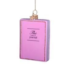 christmas ornament journal - pastel pink