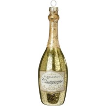 kerstbal fles champagne