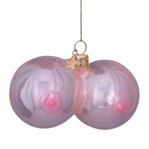 christmas ornament boobs - mid pink