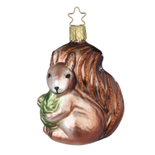 christmas ornament squirrel with food