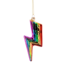 christmas ornament lightning bolt - rainbow