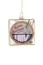 christmas ornament vintage birthday candles