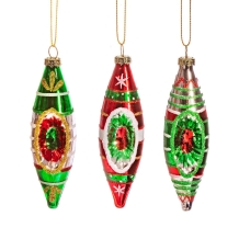 christmas ornament set vintage look long