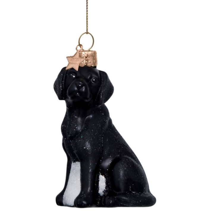 christmas ornament labrador - black