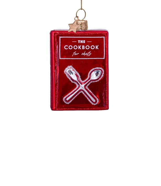 christmas ornament cooking book - red