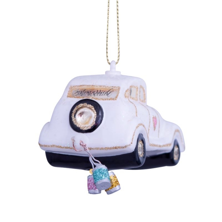 christmas ornament wedding car just married