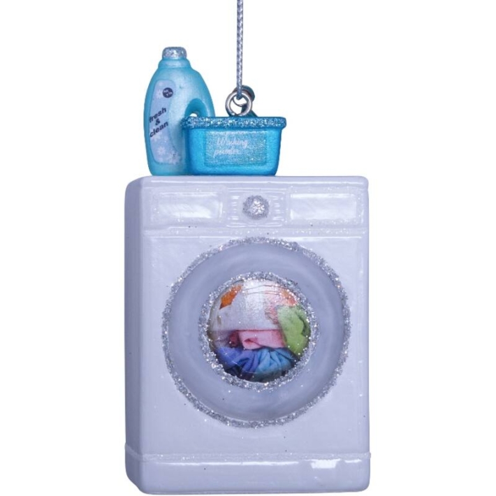 christmas ornament washing machine - white