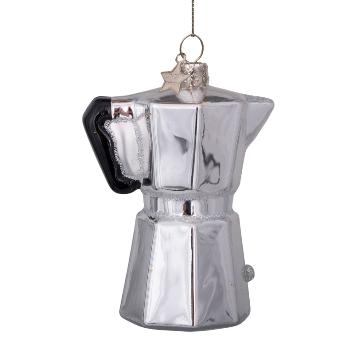 kerstbal koffiemaker - zilver