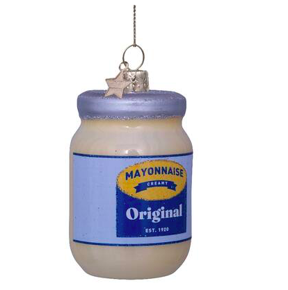 christmas ornament mayonnaise - white/blue