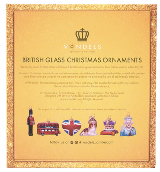 British icon box set of 6 medium ornaments